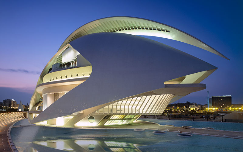 7 prédios da Cidade das Artes e das Ciências na Espanha